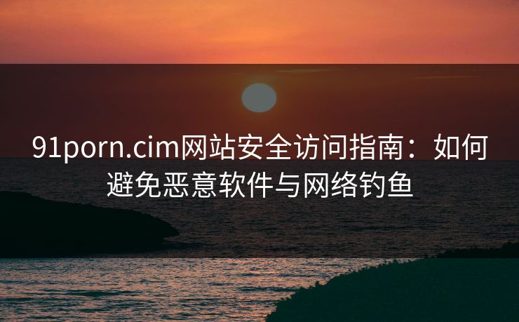 91porn.cim网站安全访问指南：如何避免恶意软件与网络钓鱼  第1张